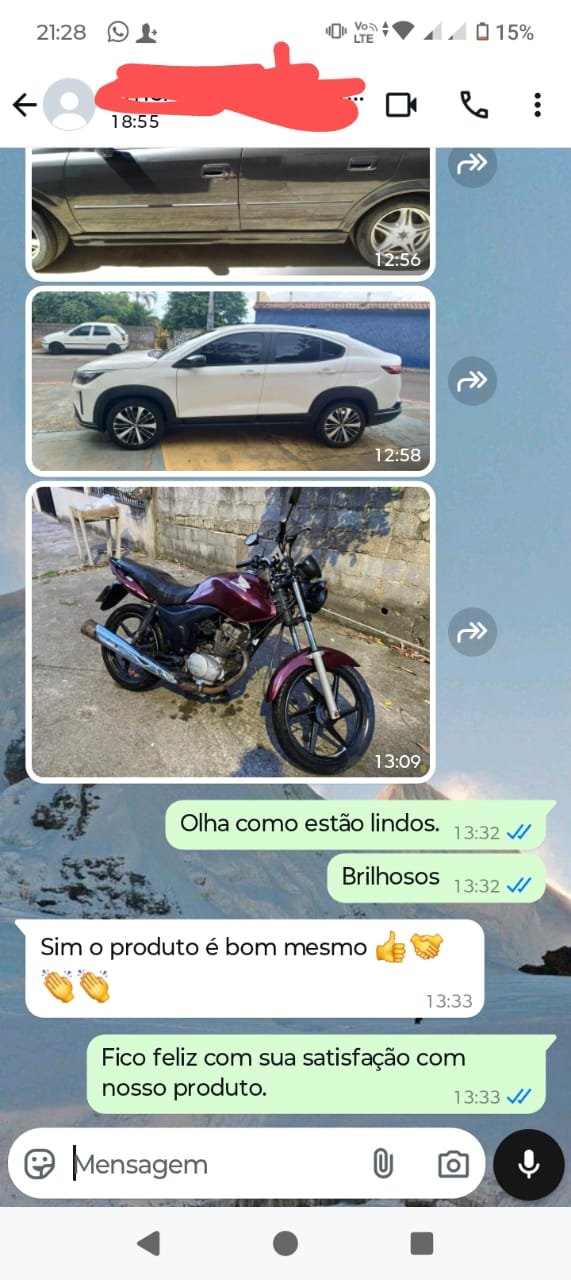 Print de WhatsApp — depoimento real de cliente 1
